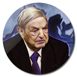 George Soros Artistic Illustration Statue Style