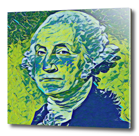 George Washington Artistic Illustration Green Banknot