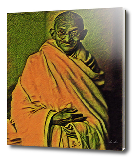 Ghandi Standing Artistic Illustration Oriental Spice