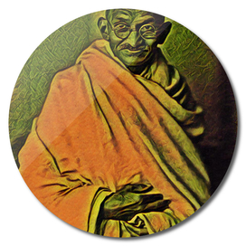 Ghandi Standing Artistic Illustration Oriental Spice