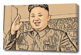 Kim Jong Un Artistic Illustration Ancient Oriental Dr