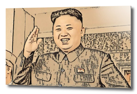 Kim Jong Un Artistic Illustration Ancient Oriental Dr