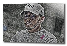 Lewis Hamilton Artistic Illustration Bubble Wrap Styl