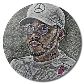 Lewis Hamilton Artistic Illustration Bubble Wrap Styl