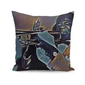 Louis Armstrong Artistic Illustration Blues Style
