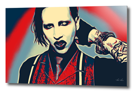 Marilyn Manson Aggressive Portrait Artistic Illustrat