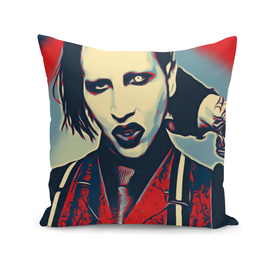 Marilyn Manson Aggressive Portrait Artistic Illustrat