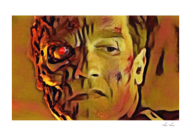 Terminator Artistic Illustration Molten Metal Style1