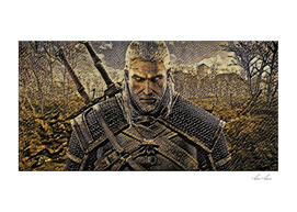 The Witcher Geralt Artistic Illustration Snake Style