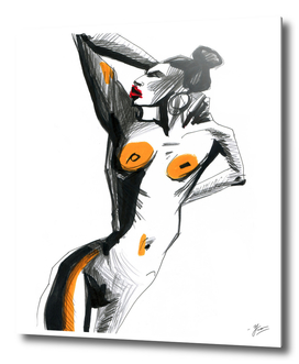 Female silhouette, corporeality