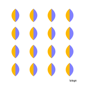Leaf minimal modernist pattern - purple and yellow