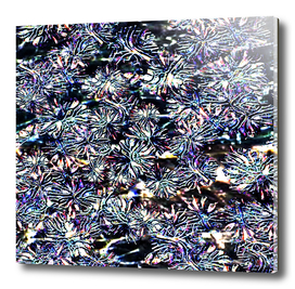 chrysanthemums sky blue  abstract art  endless pattern