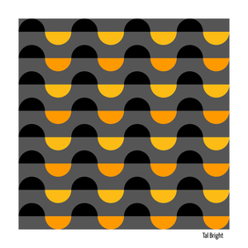 Mid century modern abstract waves geometri art