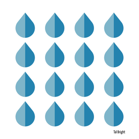 Droplet waterdrop minimal abstract pattern - blue