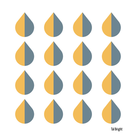Droplet waterdrop minimal abstract pattern - yellow b