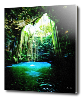 Cenotes Cave Natural Flooded tropical bath cave Flowe