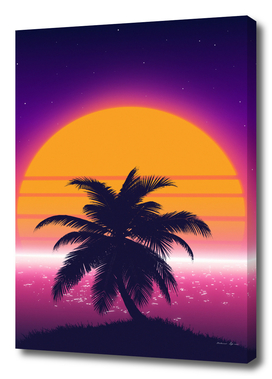 Retrowave Palm Sunset