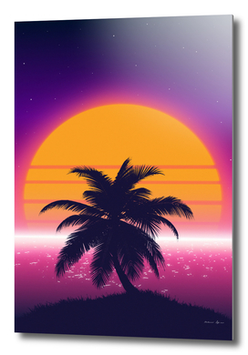 Retrowave Palm Sunset