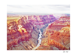 Grand Canyon reddish soil eroded river millions years