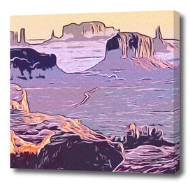 Monument Valley stereotypical two-tone violet Cubic l