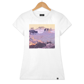 Monument Valley stereotypical two-tone violet Cubic l