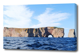 Percé Rock tunnel straight generally crooked hole Und