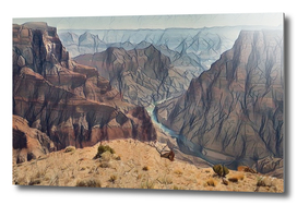 The Grand Canyon two-dimensional design hardcover the