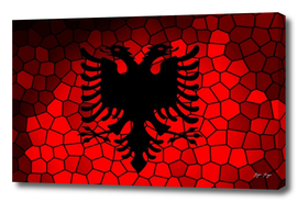 Albania Flag Glass Illuminated Behind Source Light Em