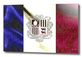 Andorra Flag Mixture Color Pencil Victorian Fashion L