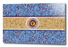 Argentina Flag Mosaic Sheet 3d Style Sun Face