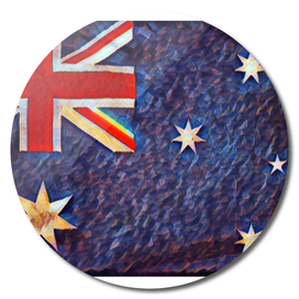 Australia Flag Old Colonialism Overlay Noise Hard Sha