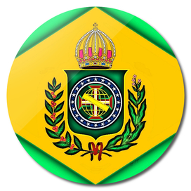 Brazil Empire Flag Extrusion Look World Crown Flowers