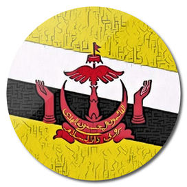 Brunei Flag Asian Oriental Texture Hands Object On