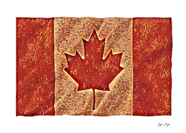 Canada Red Envelope Logic Highlight Edges Flag Art