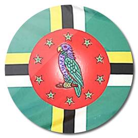 Dominica Flag Plastic Bird Commercial Portrait Store