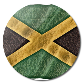 Jamaica Flag Leaf Green Round Fire Paper Work