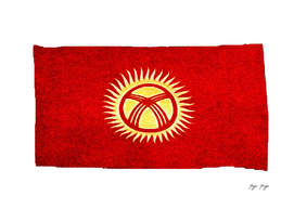 Kyrgyzstan Flag High Definition Sun Path Pores Physic