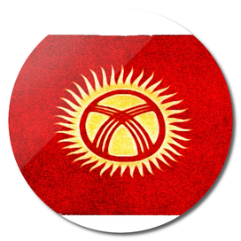 Kyrgyzstan Flag High Definition Sun Path Pores Physic