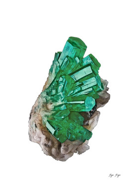 Emerald Gemstone Beryl Chromium Vanadium Scale Crop Cut