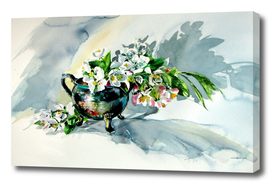 Still life with flowering branch
