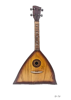 Balalaika Instrument Triangular Wooden Hollow Fretted