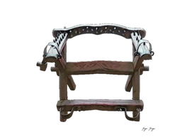 Chair Torture Iron Chinese Victim Seated Strips Plate