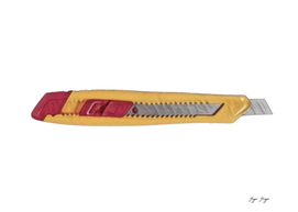 Utility Knife Cutting Edge Blade Attached Handle Hilt