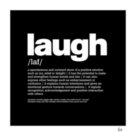 define LAUGH in black