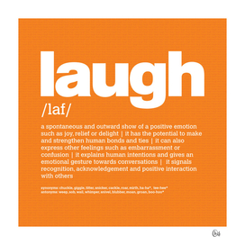 define LAUGH in orange