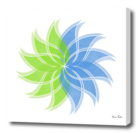 Green and Blue Duality Flower