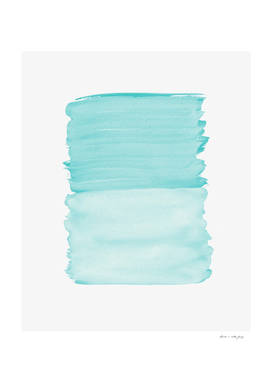 Soft Turquoise Abstract Minimalism #1 #minimal #ink