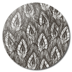 Seamless pattern with hand drawn feathers.