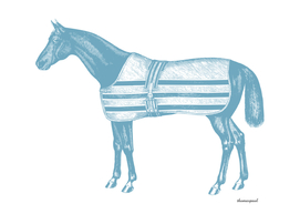 HORSE  LT BLUE