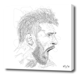 Messi Scribble art